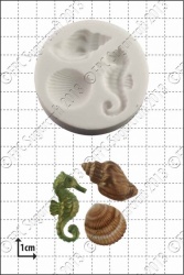 'Seahorse & shells' Silicone Mould